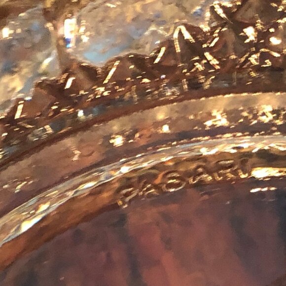 Vintage Pasari Heart And Rose Candy Dish Clear - Picture 8 of 10